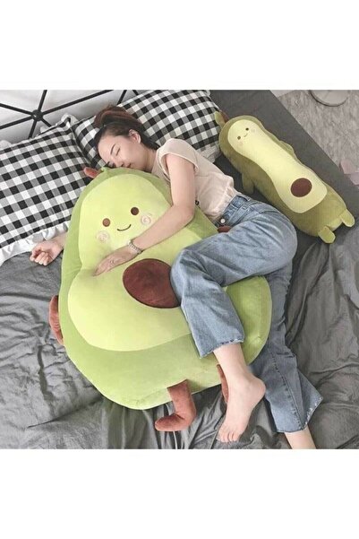 ÇETİN ACCESSORİES Büyük Boy Avokado Pelüş Yastık (jumbo Boy)
