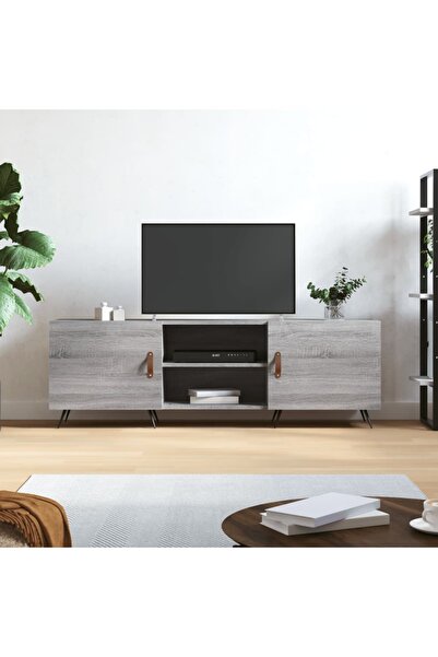 Concept Comodă TV, gri sonoma, 150x30x50 cm, lemn compozit