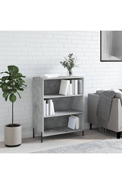 Concept Dulap cu rafturi, gri beton, 69,5x32,5x90 cm, lemn compozit