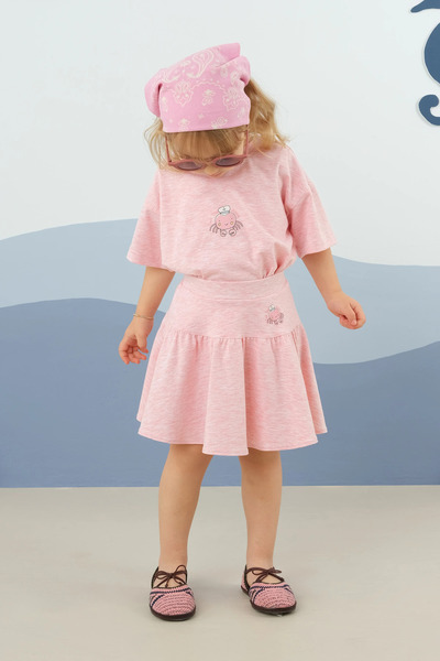 Mioma Kids Printed Skirt Suit Dusty Pink