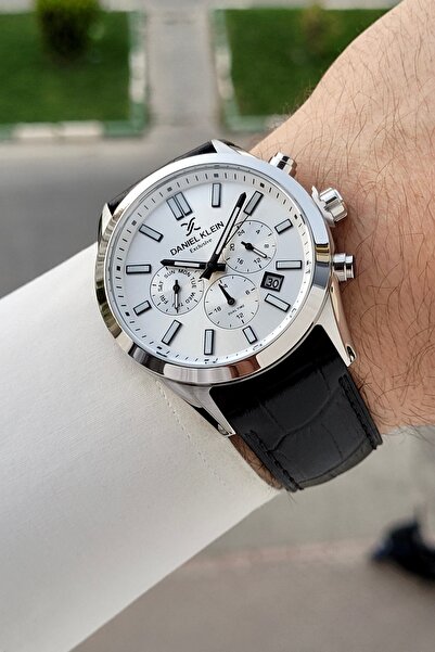 Daniel Klein Silver Color 43 mm Inner Indicators Active Men Wrist Watch