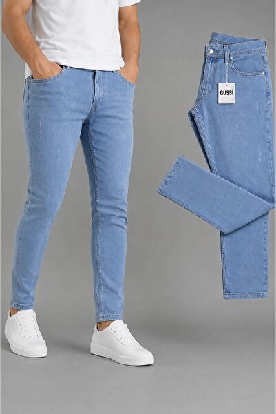 BM BALANCEMODA Erkek Dar Kesim Kot Pantolon