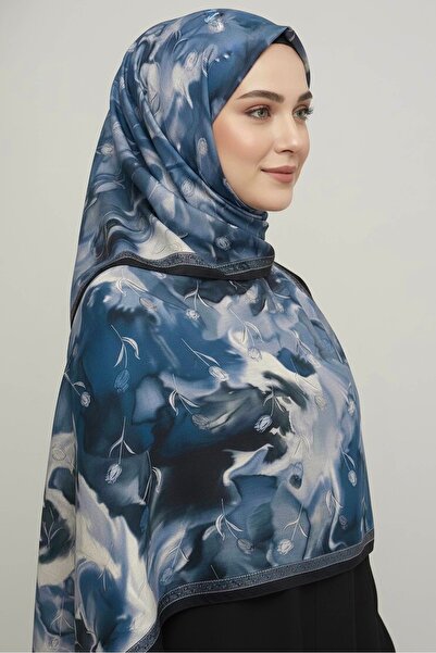 TOFİSA Βαμβακερό σάλι της σειράς Soft Mist - 28188-ΜΠΛΕ