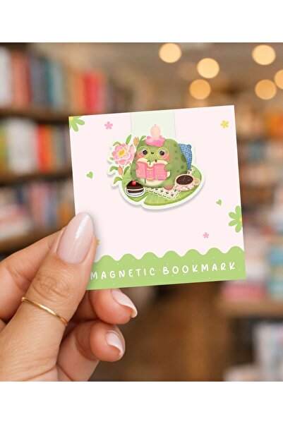 Flurina Studio Mıknatıslı Kitap Ayracı No:50 - Froggy Tea Time