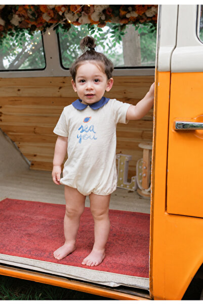 l l louIou baby gifts Lucas Fish Creme Bebe Yaka - %100 Pamuk Bebek Çocuk Bod...