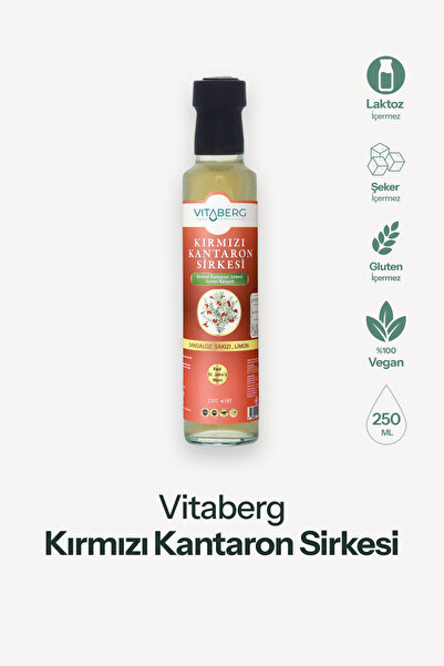 Vitaberg Kırmızı Kantaron Sirkesi | Elma ve Bitkisel Ekstrakt İçeren Karışım ...