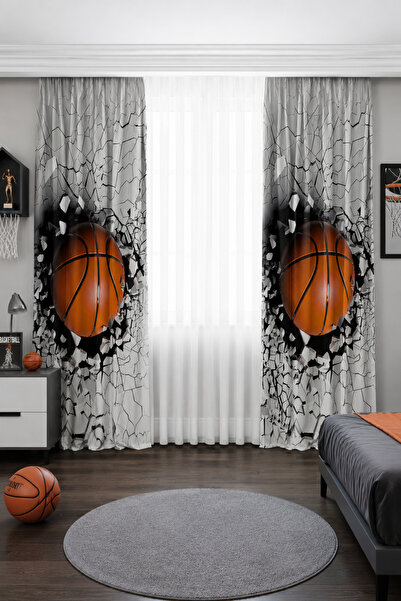 CAPRİCE HALI Basket Toplu Çift Kanatlı Çocuk Odası Fon Perde