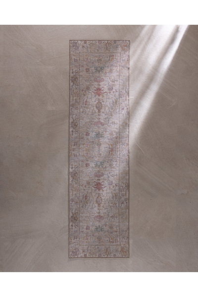 Madame Coco Vasco Halı - Bej - 80x300 cm