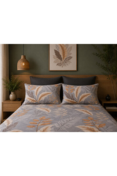 DüşEvi Double Ranforce Fabric Fitted Sheet Set – Breathable Soft-Textured