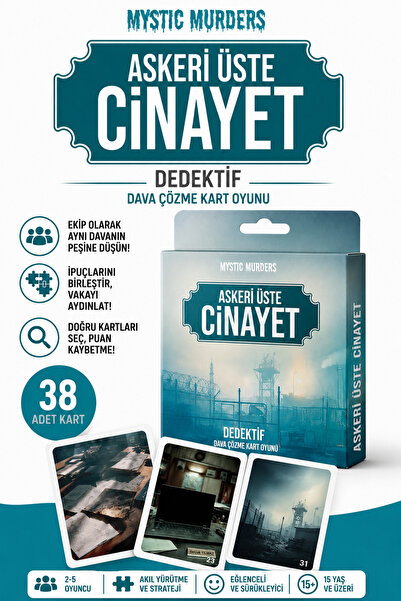 Luxmon Dedektif Dava Çözme Kart Oyunu Askeri Üstte Cinayet 38 Kart