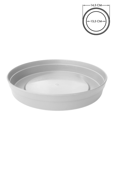 ToXA Saksı Tabağı 14.5cm Fulya Tabak No20 Tabak Beyaz Poliwork Plastik Altlık