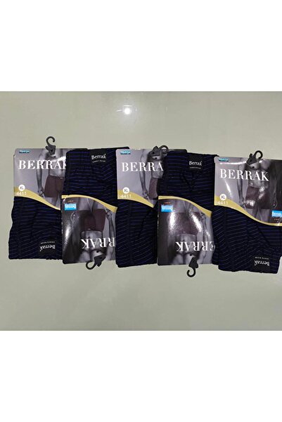 Berrak بيراك 4411، عبوة من 5 قطع شورتات بوكسر رجالية - أزرق داكن - XL