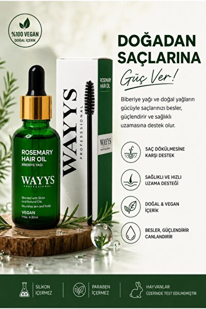 WAYYS professional BİBERİYE YAĞI saç dökülmesine karşı etkili bakım