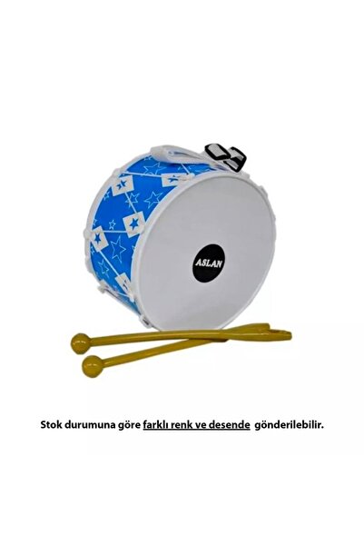 Aslan Renkli Sevimli Plastik Davul Küçük Boy