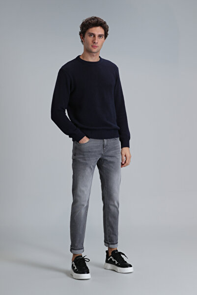Lufian Stef Smart Jean Men's Trousers Slim Fit Light Gray