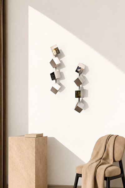 Wallibex Wallicon Line Silver Duvar Dekoru - 2'li Set