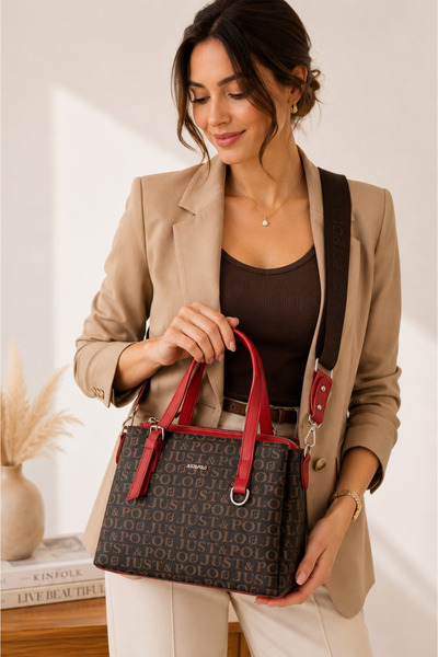 Just Polo Original Women's New Season 3 Compartment Luxury Soft Leather Adjus...
