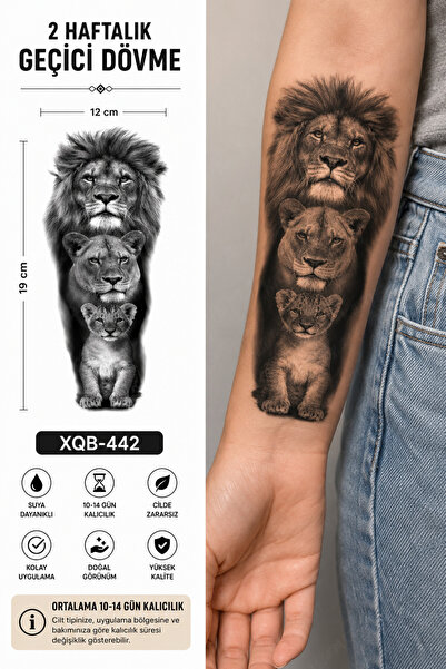 medink tattoo Gerçekci Aslan Geçici Kol Bacak Geçici Sticker Yapıştırma Dövme