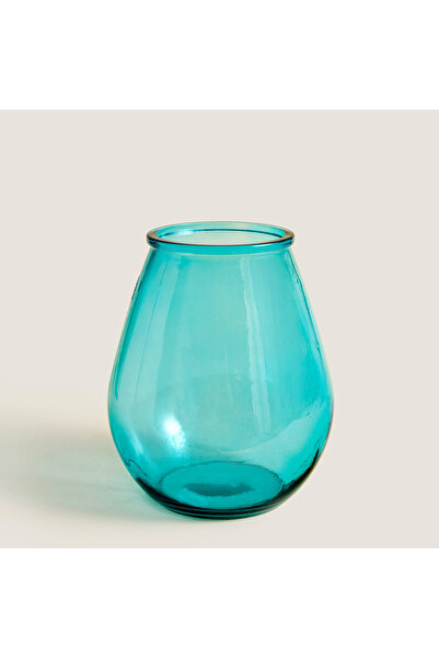 Chakra Vase Egg Gl Aqua L (29X29X35.5Cm) Natural