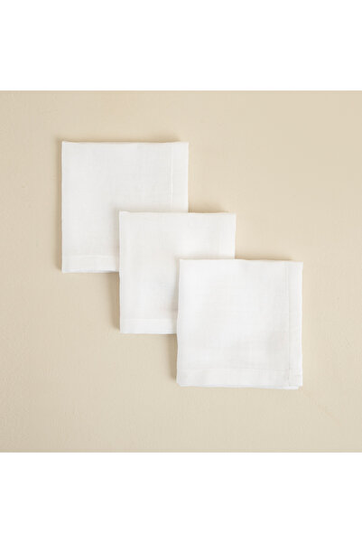 Chakra Abella Bamboo 3-Piece Mouth Cloth White