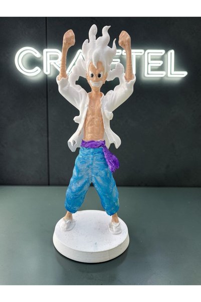 CRAFTEL Luffy Gear 5 Koleksiyonluk Figür One Piece Anime Heykel Biblo 15 cm