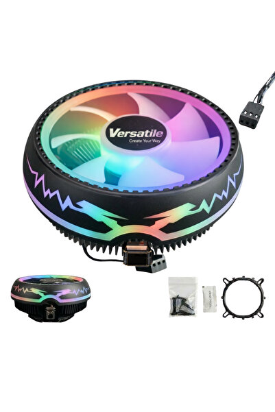 VOREX Versatile Intel Uyumlu UFO RGB CPU Fanı 775/115X/1366 İşlemci Soğutucu ...