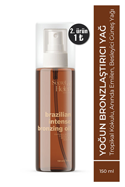 Secret of Helen Brazilian Yoğun Bronzlaştırıcı Yağ 150 ml | Hızlı Emilim, Bes...