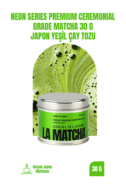 LA MATCHA Neon Series Premium Ceremonial Grade Matcha 30 g – Japanese Green T...