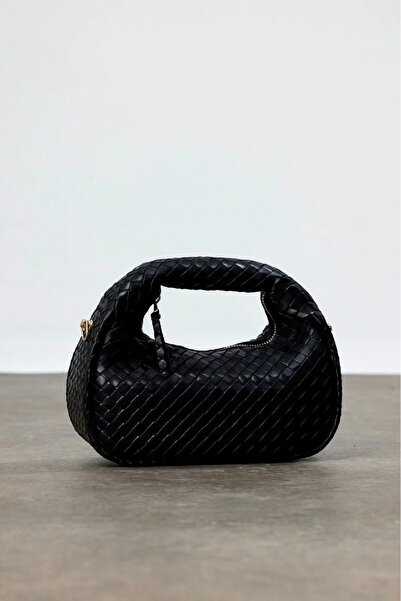 staybeautiful Women's Braided Mini City Bag Black