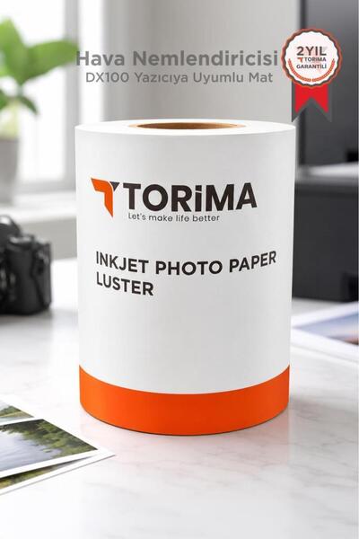 Torima Fotoğraf Kağıdı 20.3X65 Inkjet Kağıt DX100 Yazıcıya Uyumlu Mat
