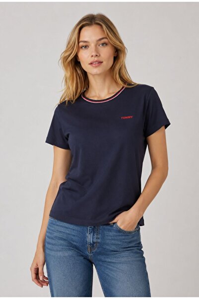 Tommy Hilfiger Logo Baskılı bluz T-Shırt