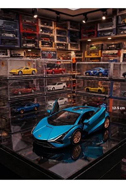 OYUNCAKSAHİLİ Lamborghini Sian Diecast Model Metal Araba Kapılar Açılır 12.5c...