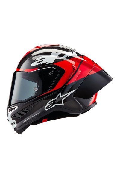 Alpinestars Supertech R10 Carbon Element Spor Motosiklet Kaskı Siyah Kırmızı Beyaz