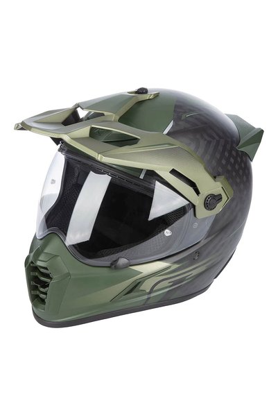 Klim Krios Pro Carbon Echo Adv Rally Motosiklet Kaskı Siyah Yeşil
