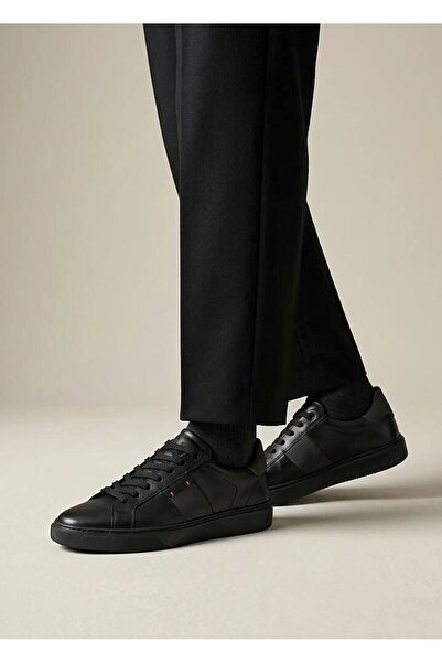 Vogel Pera Premium Siyah Deri Sneaker