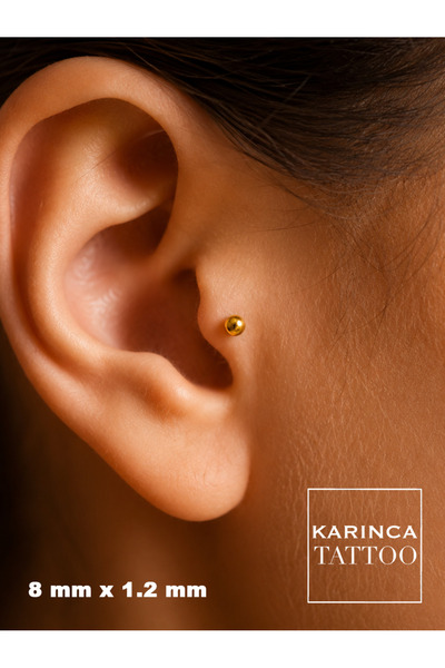 Karınca Piercing Altın Rengi Tragus Piercing
