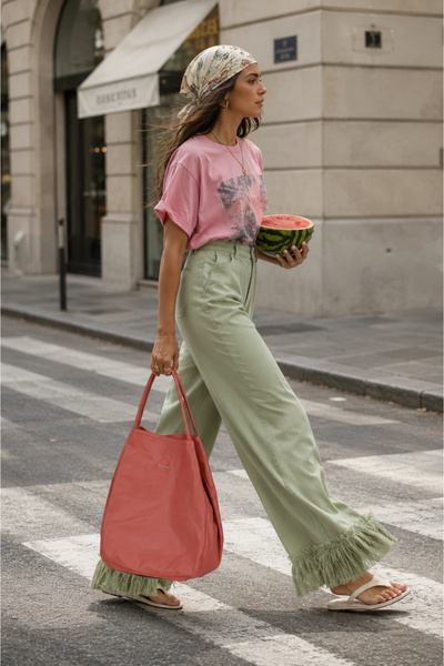 Bueno Shoes Coral Leather Women's Shoulder Bag 01Wb0014