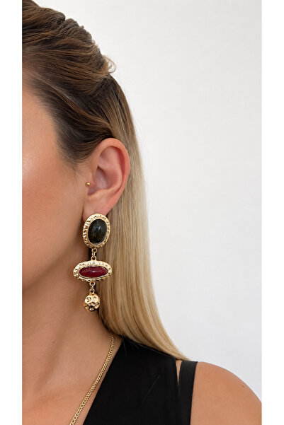 GLARE JEWELRY CO أقراط ذهبية متدلية من زارا موديل سالانتي
