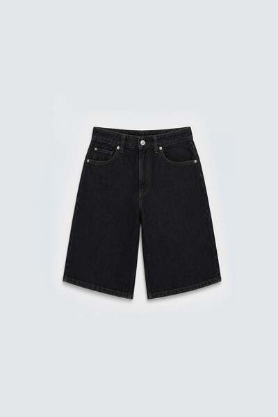VAMOSCLO Bermuda Denim Shorts Anthracite
