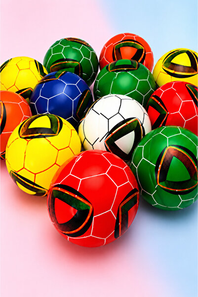 MİNGODAN 12'li Stres Topu Futbol Temalı Sıkmalı Sünger Egzersiz Topu – El ve ...