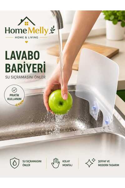 btm home 1 Adet Mutfak Lavabo Su Bariyeri Tava Yağ Tencere Bariyeri