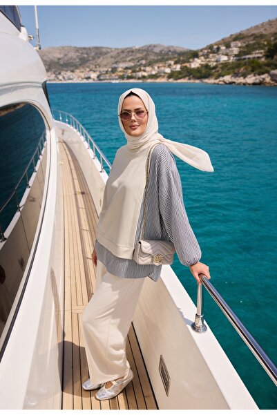 ASEL FASHİON Kadın Tesettür Takım Line Gömlekli İkili Takım