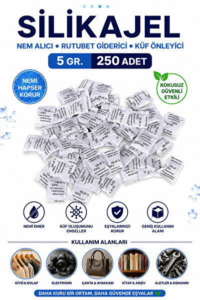 Dünya Magnet 5 Gr. Silikajel - Nem Alcı Rutubet Giderici - Küf Önleyici Silik...
