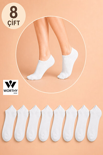 WORTHY SOCKS 8 Pack Men's Short Booties Ankle Socks