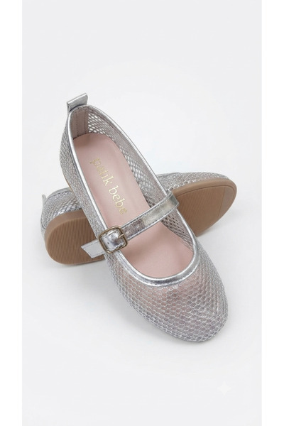 PATİK BEBE Girls' Silver Color Orthopedic Stylish Comfortable Soft Daily Ball...