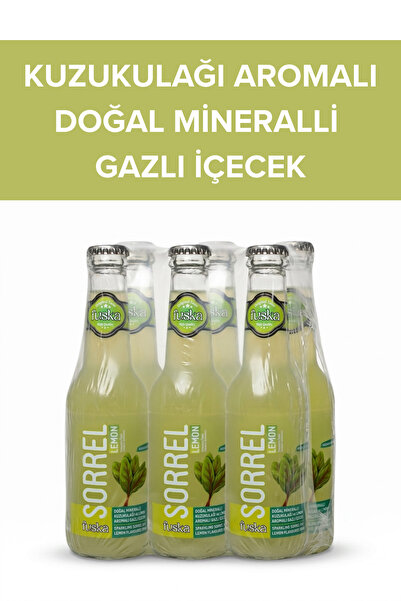 Fuska Kuzukulağı ve Limon Aromalı Doğal Mineralli Pancar Şekeri Gazlı İçecek ...