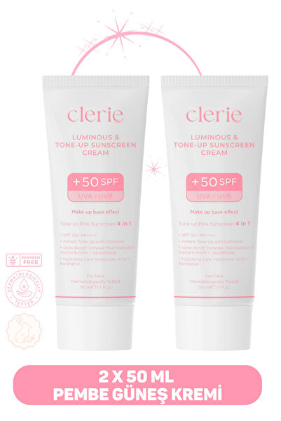 Clerie Cosmetics Sunscreen Spf50+ |   Tone up Color Equalizer Anti-Blemish Fa...