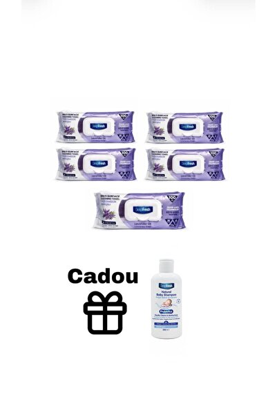 Servetele umede pentru multisuprafete cu lavanda, bicarbonat si otet 100 buc x 5 pachete