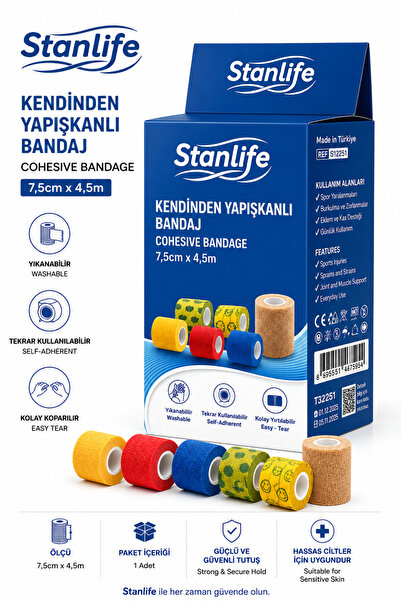 stanlife Kendinden Yapışkanlı Bandaj 7,5cm x 4,5m