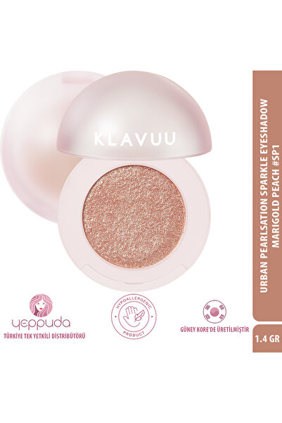 Klavuu Yoğun Pigmentli, Kore Inci Özü Ve Glitter Içeren Far 01 Marigold Peach...